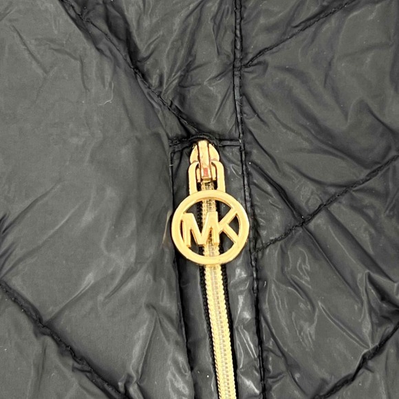 Michael Kors Women's Black Puffer Coat Full Zip Hoodie Coat Jacket Size 1X - Picture 4 of 11